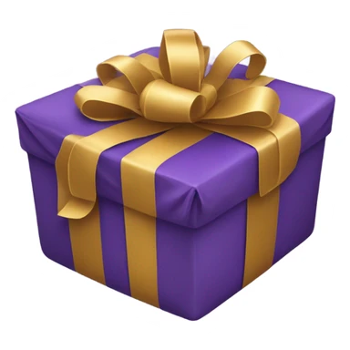 Purple and gold Wrapped gift  sticker