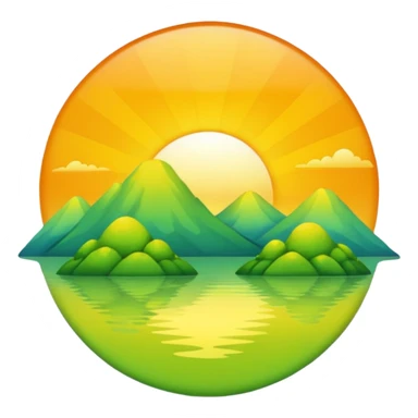 Chartreuse sunset sticker