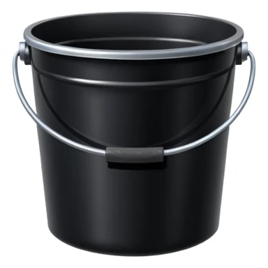 black paint bucket sticker