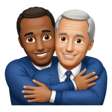 P diddy hugging jeffrey epstein sticker
