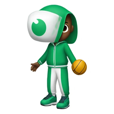 Squid game player in green track suit  sticker