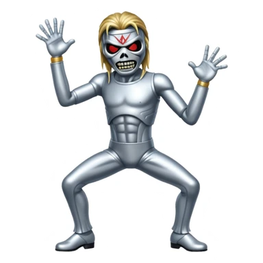 iron maiden monster eddie disco dance sticker