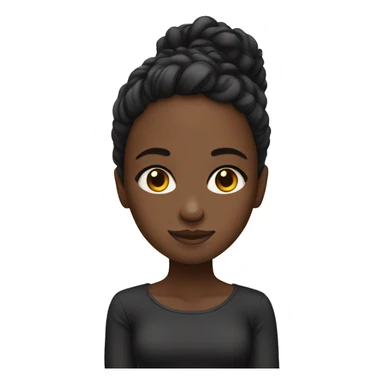 Big forehead emoji black girl sticker