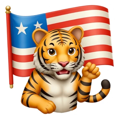 Quiero un tigre mezclado con la bandera cubana. Porque no apodan el tiger y soy de cuba. 
Quiero un tigre asi cubano pero con unos audífonos de dj, además un tigre fuerte y con cara de tigre agresivo sticker