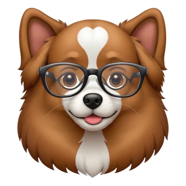 Un chien avec des lunettes  sticker