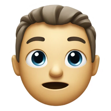 Person  big smile and twitching eye o of anger sticker