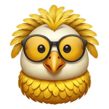 cool happy bird with sunglassess  sticker