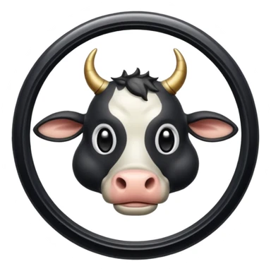 İnek kafalı ayakları olan satürn sticker