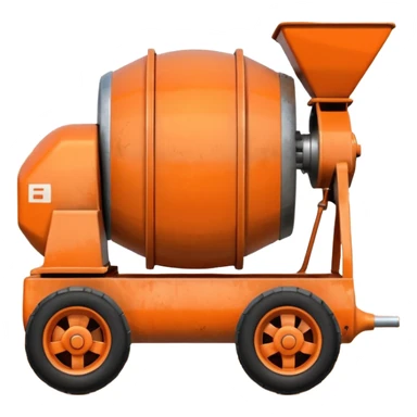 small orange concrete mixer sticker