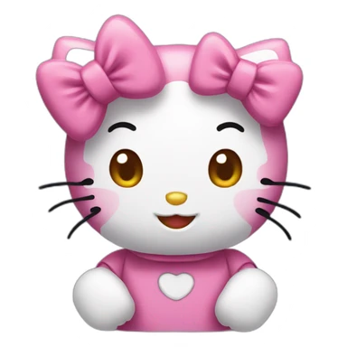 Hello kitty smiling sticker