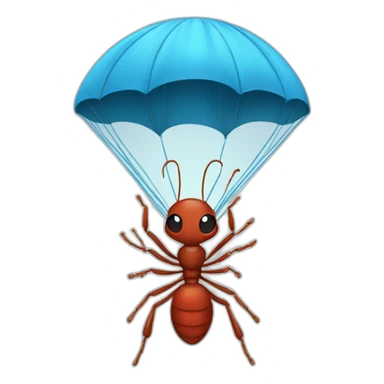 Parachuting ant sticker