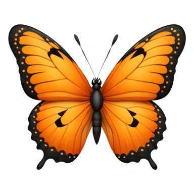 an orange butterfly sticker