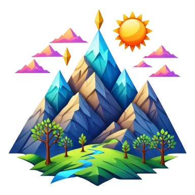 "Generate an inspiring emoji for spiritual growth. Upward arrows, growing plants, ascending light, mountain peaks, or transformation symbols. No human figures - focus on growth, progress, and spiritual elevation through abstract shapes." sticker