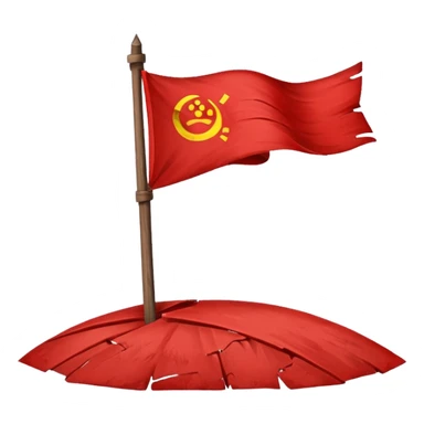 Red flag Northwest background is blue with sun sticker