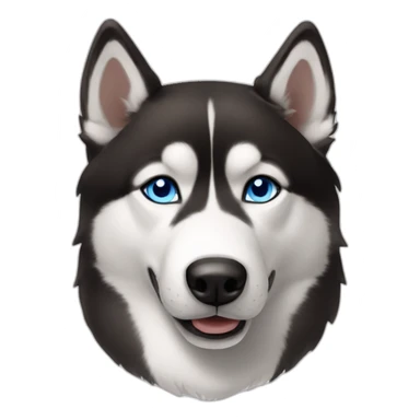black white brown husky blue eyes sticker