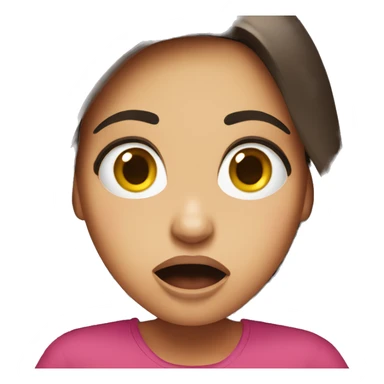 Shocked brunette girl sticker