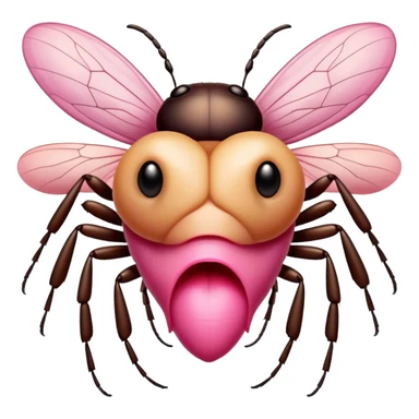 Abeja con labios grandes y uñas largas rosas sticker