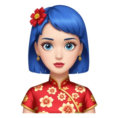 Katy Perry, wearing cheongsam sticker