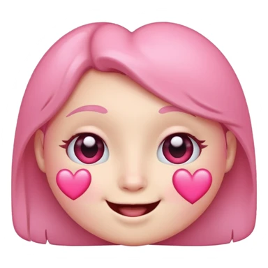 kissing face with pink heart sticker