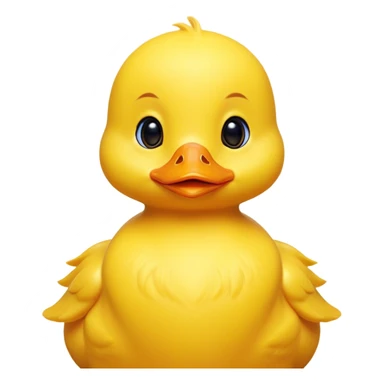 Cinematic Noble Yellow Baby Duck Portrait Emoji, Poised and regal, with a tiny, delicate build and a vibrant, well-groomed bright yellow downy coat, deep-set soulful bright eyes, Simplified yet sharp and sophisticated features, highly detailed, glowing with a soft, dignified glow, high shine, intelligent and charming, stylized with an air of youthful elegance, focused and attentive, soft glowing outline, capturing the essence of a watchful and confident little duckling, so majestic it feels as though it could peep out of the screen with effortless authority! sticker