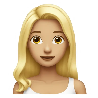 Blonde girl in love sticker