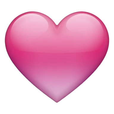 pink ombre heart, smooth color blend, shiny, rounded sticker
