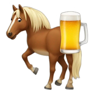 Horse-drinking-a-beer sticker