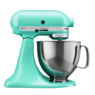 Realistic isolated tiffany blue kitchenaid mixer  sticker