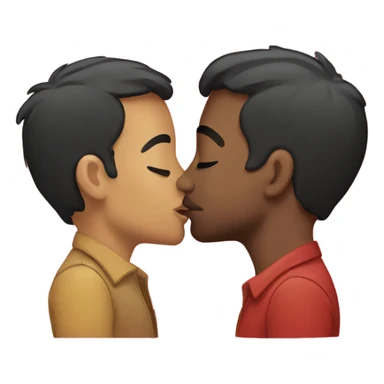 gay kiss sticker