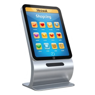 digital kiosk for shopping sticker