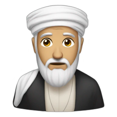sad imam with heart broken emoji sticker