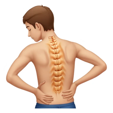 back pain, focus on humen back

 sticker