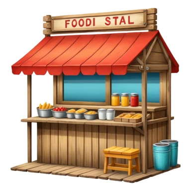 small roadside foodstall sticker