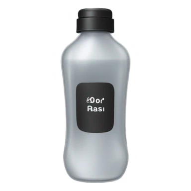 body wash in tall grey hourglass bottle that’s skinny in the middle only with black flip lid with body wash label on it  sticker