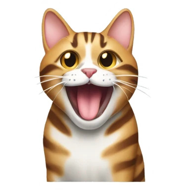 stripes tabby cat tongue out sticker