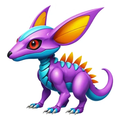  exotic tropical cyber-Protogen-Fakémon-Pokémon-Vernid-creature sticker