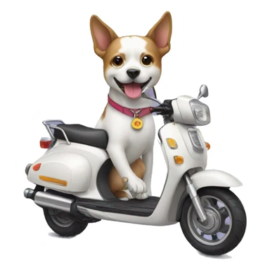 Japan dog on a scooter freestyle sticker