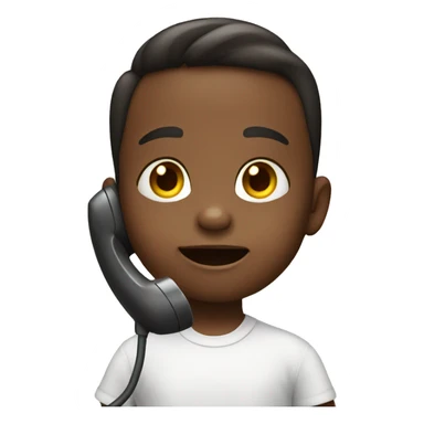 Toddler talking on the phone sticker