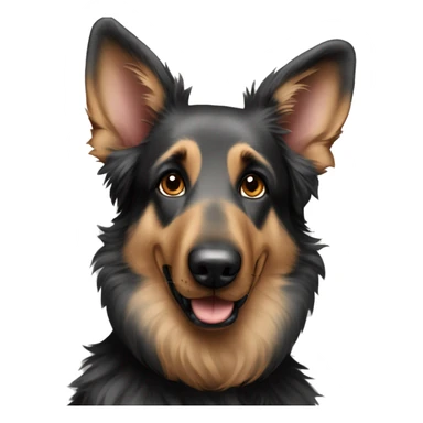 dog German shepherd poodle merle sticker