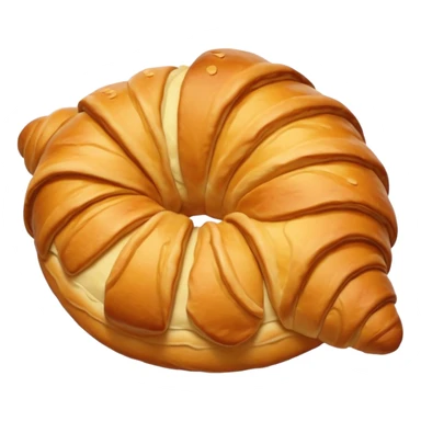 Beige Cozy Croissant autumn sticker