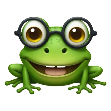 Frog with glasses and buck teeth sticker