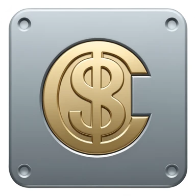 gray dollar sign SYMBOL in square, like icon sticker
