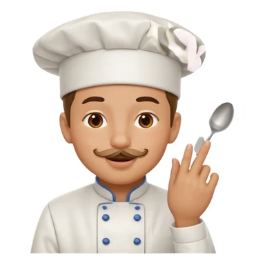 Chef with pinched fingers and kissing lips emoji sticker