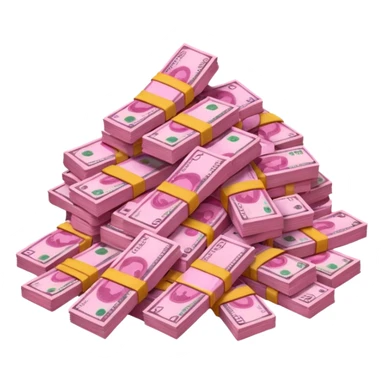 Pink money sticker