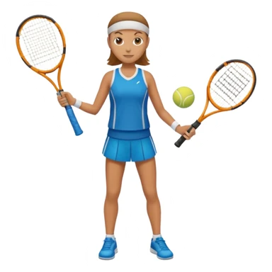 High resolution full body of a tennis player with just a one racket  sticker