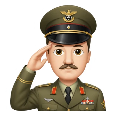 Hitler saluting sticker