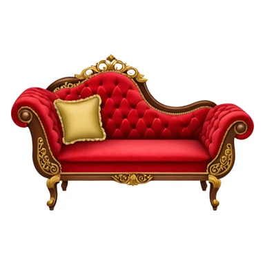 Antique Red chaise lounge sticker