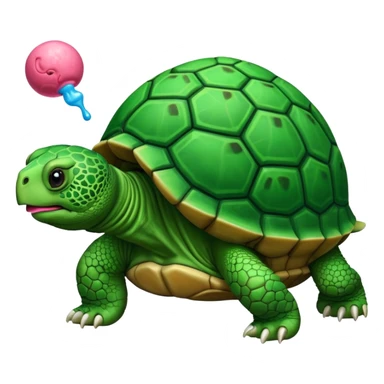 Tortuga comiendo chicle sticker