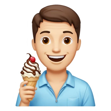 Banda eating ice cream sticker