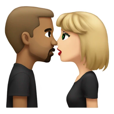 Kanye kissing Tylor swift  sticker